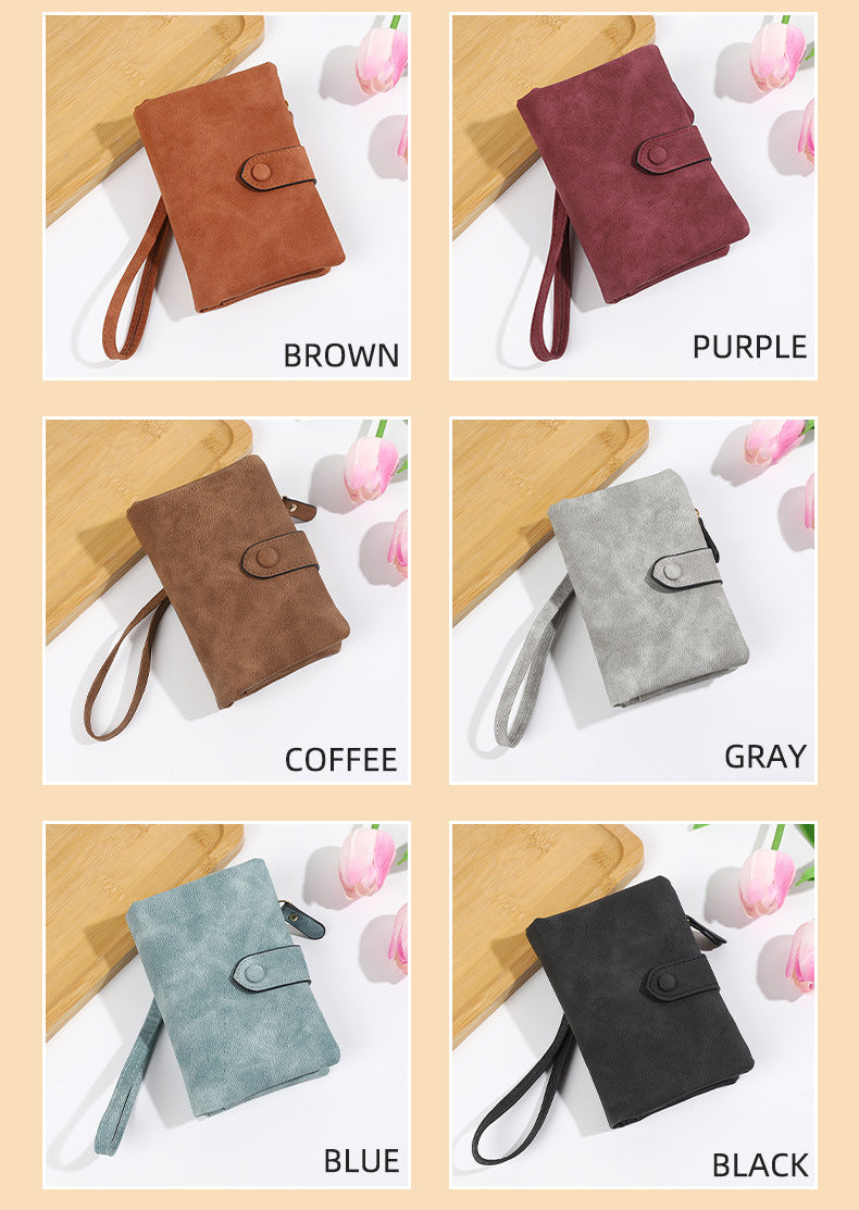 Short Korean Version PU Soft Leather Off Multi-slot Wallet And Coin Purse - Dana Fashion