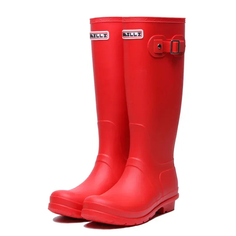 Fashionable high tube rain boots - DanaFashionstore