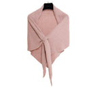 Winter Triangular Shawl INS Solid Color Soft Thickened Knitted Neck Wrap Korean Version Warm Shawl For Women - DanaFashionstore