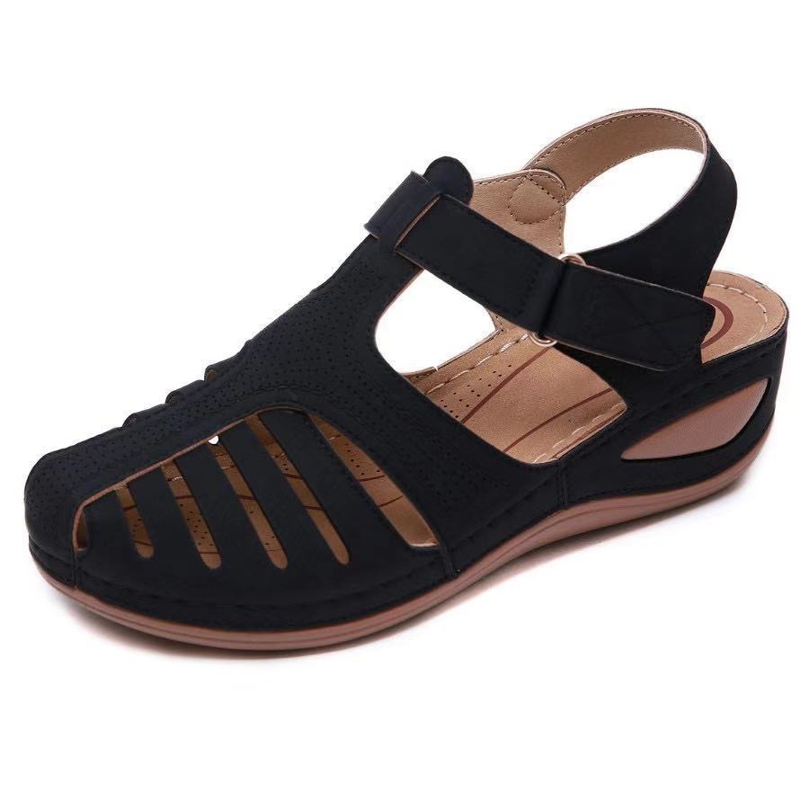 Retro sandals car line hole shoes non-slip