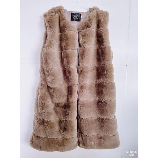 Fur Long Vest Cotton-padded Coat Dana Fashion