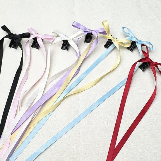 36cm Ribbon Long Polyester Cotton Bow Claw Clip $9.00 Dana Fashion Color: Polyester Cotton Black Women's Accessories Product information: Processing process: manual Color: quality polyester cotton: long ribbon grip-black 1 piece, quality polyester cotton: