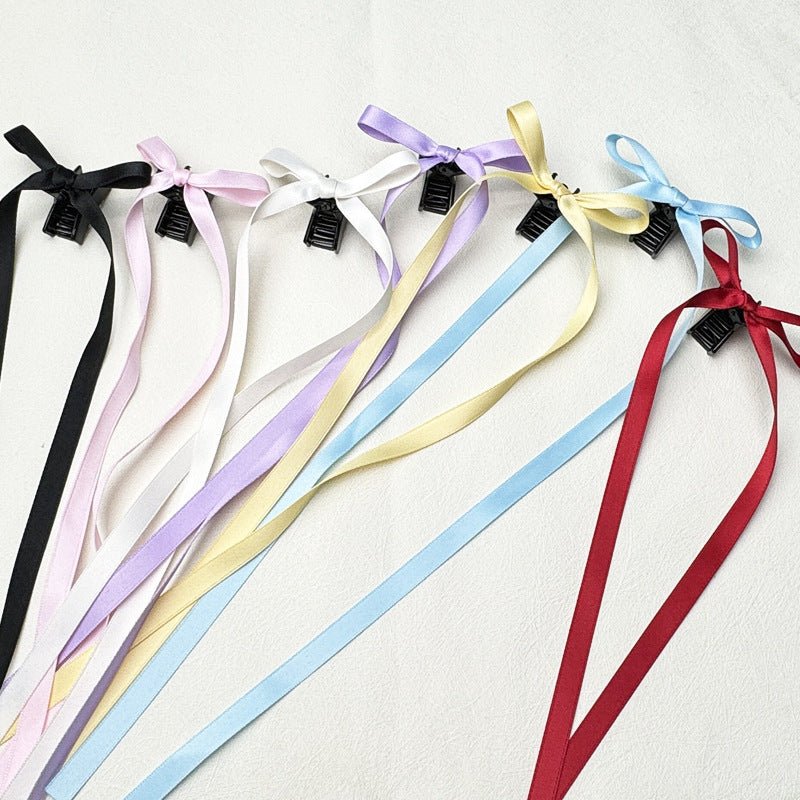 36cm Ribbon Long Polyester Cotton Bow Claw Clip $9.00 Dana Fashion Color: Polyester Cotton Black Women's Accessories Product information: Processing process: manual Color: quality polyester cotton: long ribbon grip-black 1 piece, quality polyester cotton: