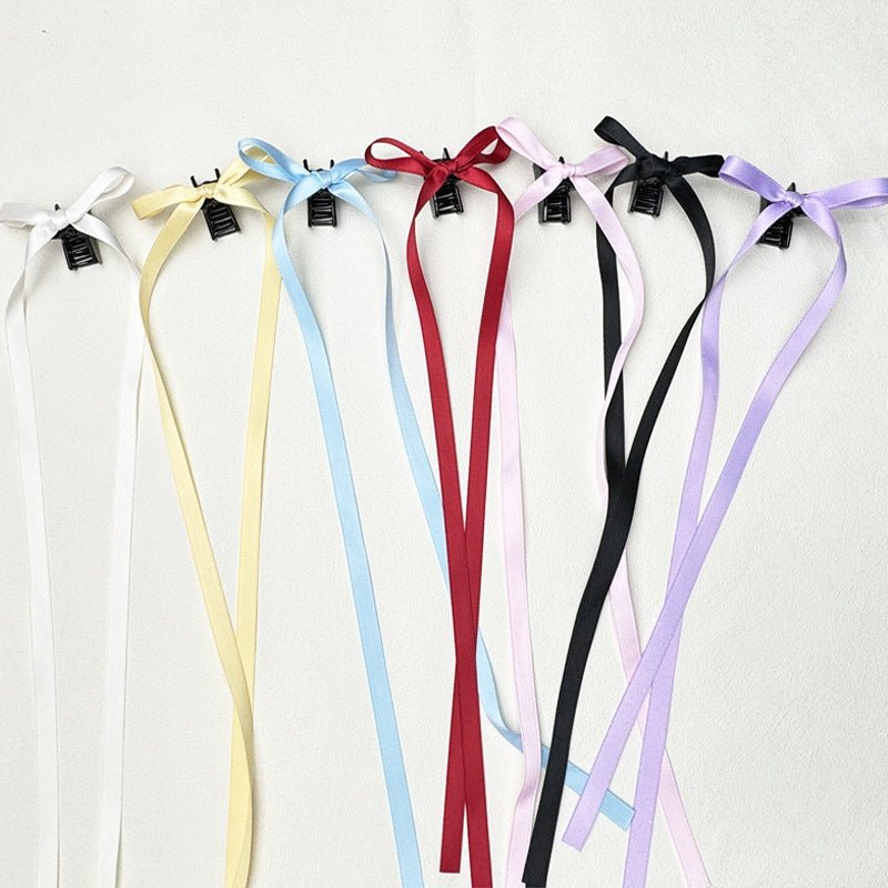 36cm Ribbon Long Polyester Cotton Bow Claw Clip $9.00 Dana Fashion Color: Polyester Cotton Black Women's Accessories Product information: Processing process: manual Color: quality polyester cotton: long ribbon grip-black 1 piece, quality polyester cotton: