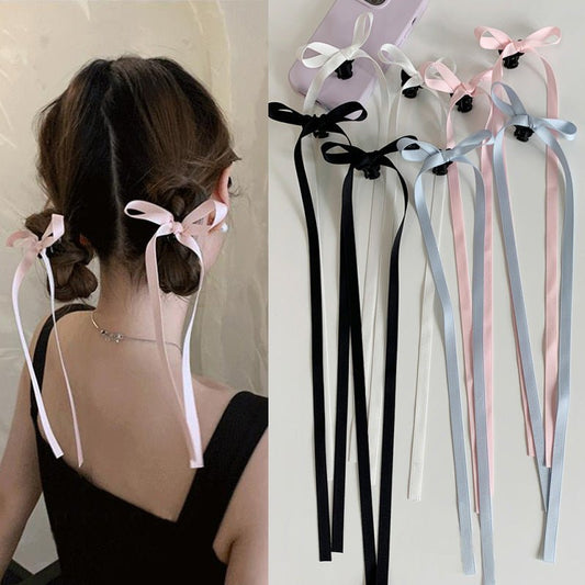 36cm Ribbon Long Polyester Cotton Bow Claw Clip $9.00 Dana Fashion Color: Polyester Cotton Black Women's Accessories Product information: Processing process: manual Color: quality polyester cotton: long ribbon grip-black 1 piece, quality polyester cotton: