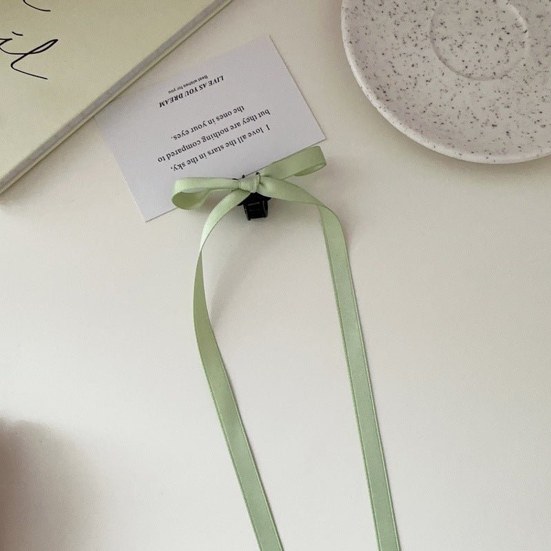 36cm Ribbon Long Polyester Cotton Bow Claw Clip $9.00 Dana Fashion Color: Polyester Cotton Wine Red Women's Accessories Product information: Processing process: manual Color: quality polyester cotton: long ribbon grip-black 1 piece, quality polyester cott