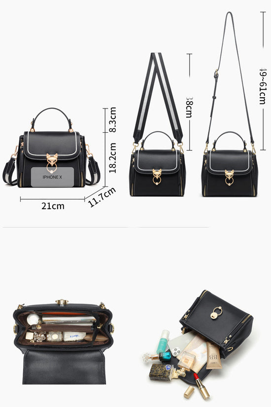 Fashion Lady Handbag Women Chic Shoulder Purse Female Split Leather Stylish Crossbody Bags Large Capacity - Dana Fashion