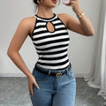 Striped Sleeveless Vest Female All-matching Jumper - DanaFashionstore