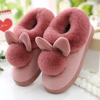 Rabbit slip-on cotton slippers - DanaFashionstore