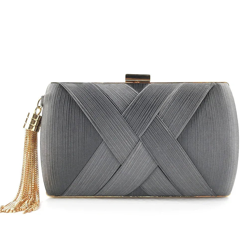 Dinner Satin Fashion Tassel Clutch - DanaFashionstore