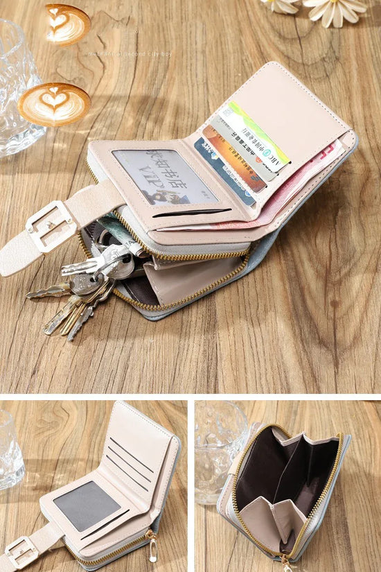 Women's Short Zipper Vertical Buckle Small Wallet - DanaFashionstore