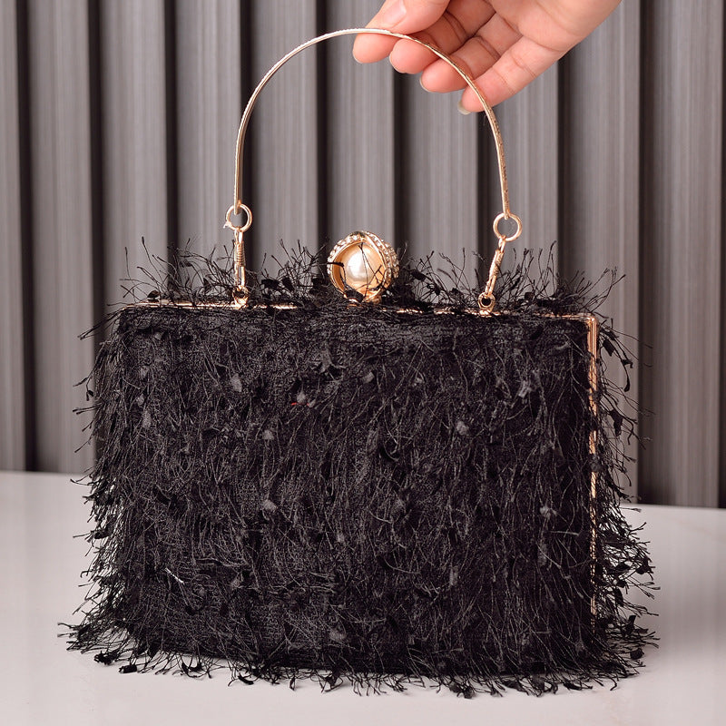 Tassel Handbags Women Dress Party Evening Bag Fashion Luxury Designer Square Bags Crossbody Shoulder Bag Ladies - Dana Fashion
