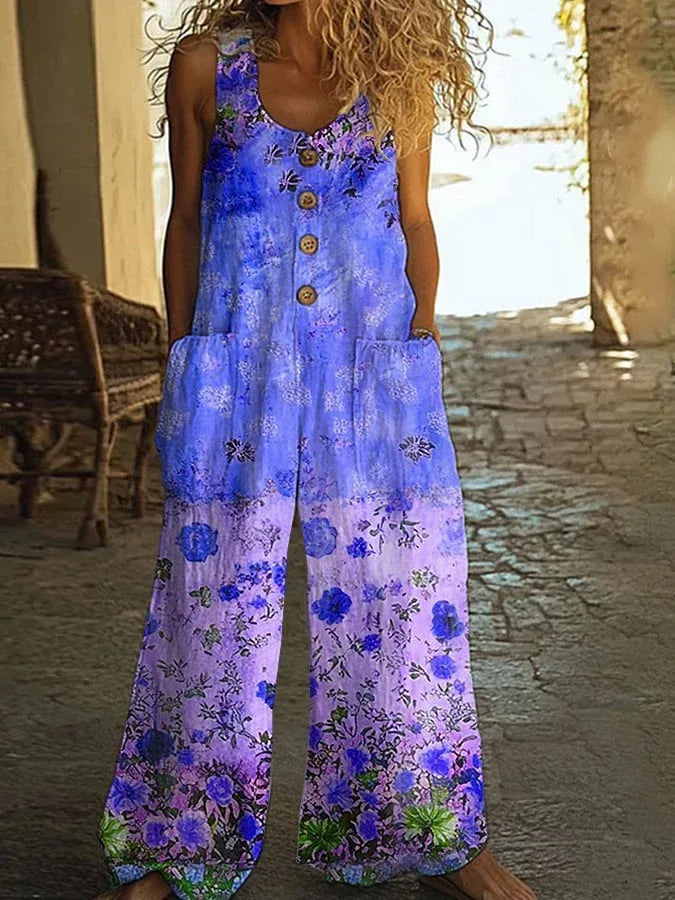 Casual Retro Personalized Printed Jumpsuit 2026 - Vintage Style Jumpsuit - DanaFashionstore