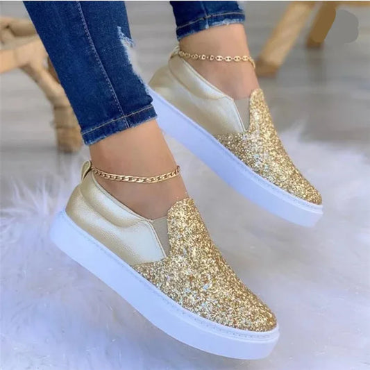 Women's Thick Sole Casual Sequin Shoes - DanaFashionstore
