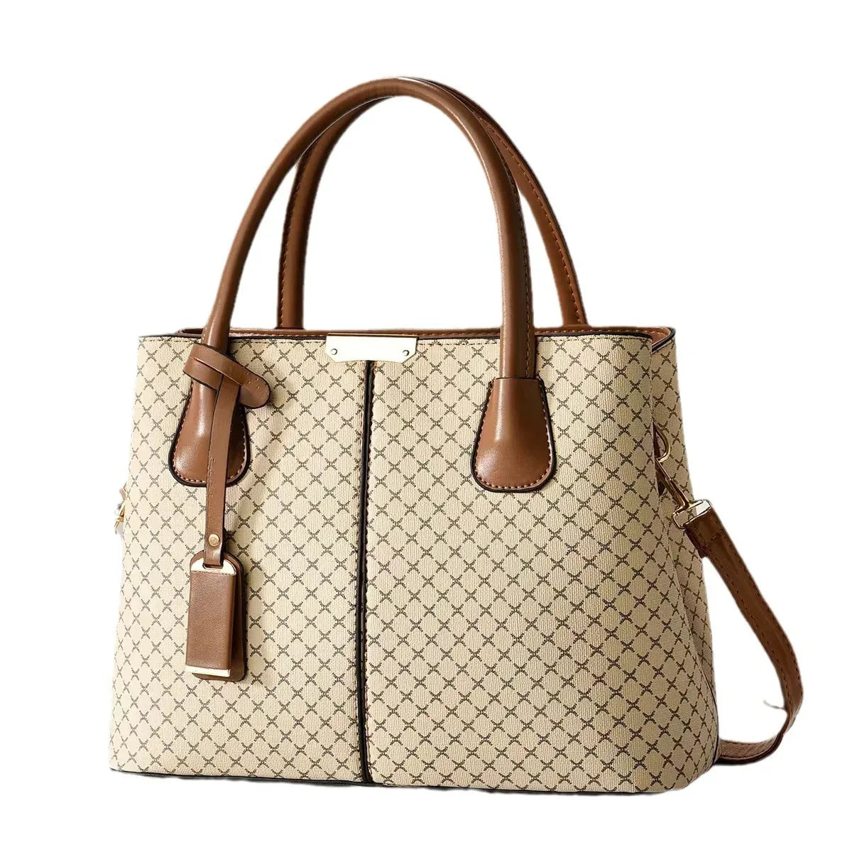 New Printed Tote Portable Shoulder Crossbody Women's Bag Middle-aged Lady Mother High Sense - DanaFashionstore