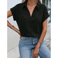 Solid Color Simple Short Sleeve Shirt - DanaFashionstore