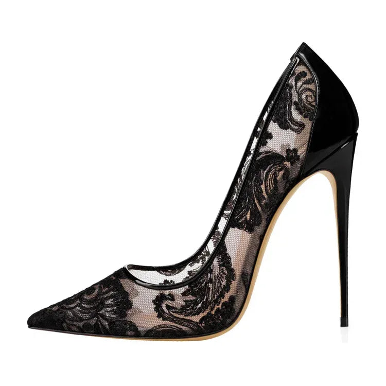 Lace hollow high heels - DanaFashionstore