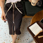 Women's Zip Skirt Slimming Mid-length Straight Skirt - DanaFashionstore