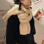 Sweet Labeling 8-word Twist Apricot Small Scarf - DanaFashionstore