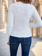 A Solid-colored Long-sleeved Top For Ladies - DanaFashionstore