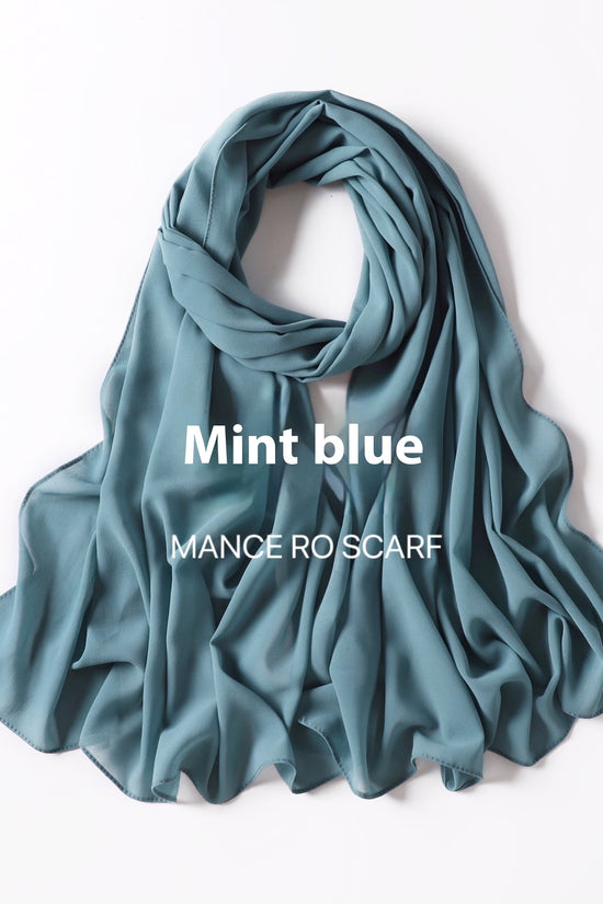 Pure Color Pearl Chiffon Scarf Headcloth Veil Chiffon Scarf