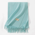 Pure Color Artificial Cashmere Scarf Women's Winter High-grade Shawl - DanaFashionstore