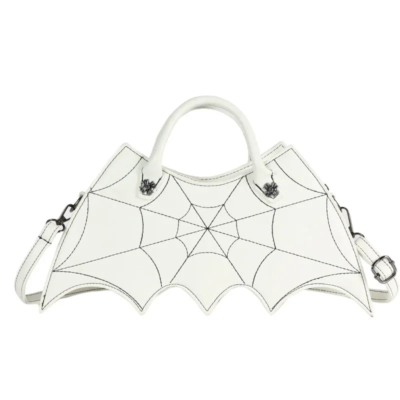 Halloween Spider Web Shape Shoulder Bags Personality Batgirl Tide Pu Handbags Fashoin Messenger Crossbody Bag - DanaFashionstore