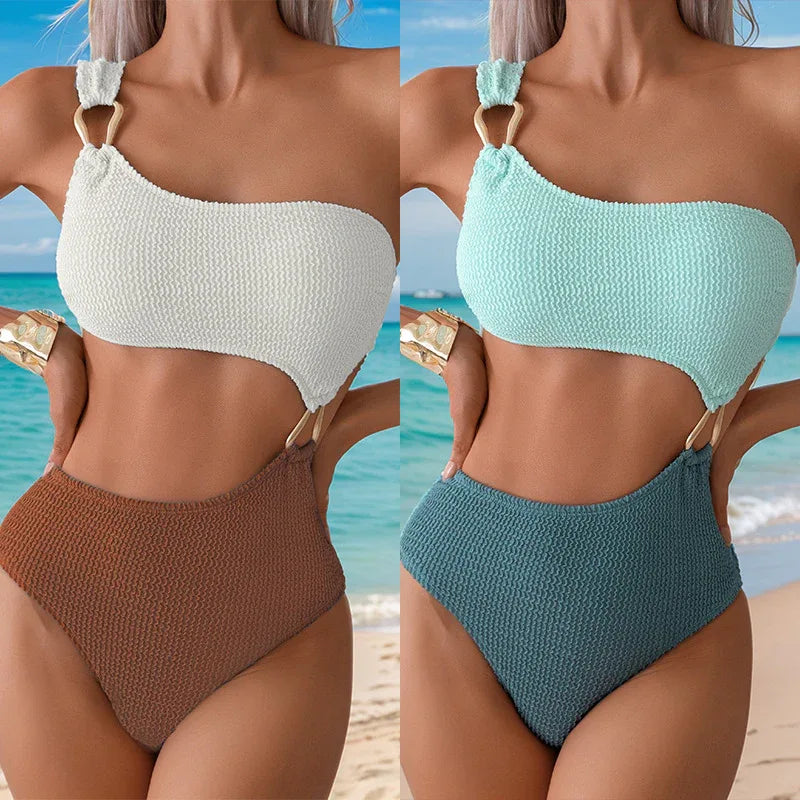 Color Contrast Patchwork Bikini Swimsuit Suit - DanaFashionstore