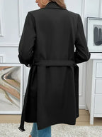 Elegant Belted Trench Coat For Women - DanaFashionstore