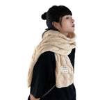 Sweet Labeling 8-word Twist Apricot Small Scarf - DanaFashionstore