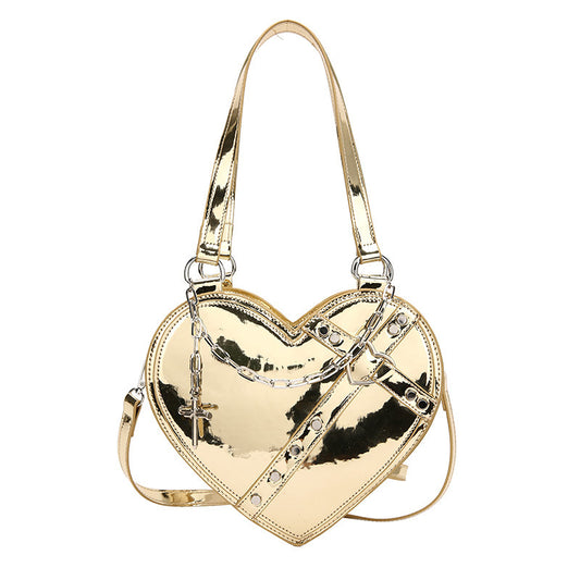 Chain Heart-shaped Bags Large Capacity Love Shoulder Bag For Women Valentine's Day - Dana Fashion