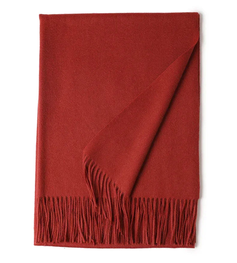 New Solid Color Wool Long Beard Warm Tassel Scarf Thick - DanaFashionstore