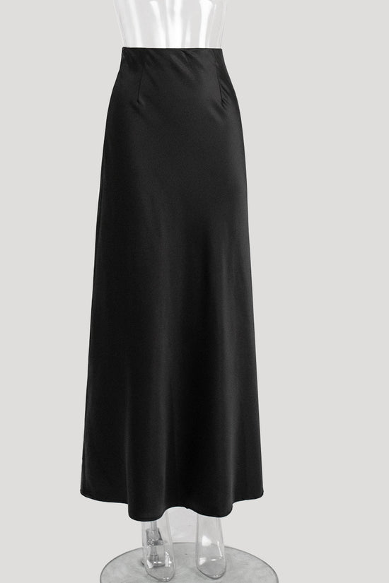 Fishtail Skirt Satin Satin Long