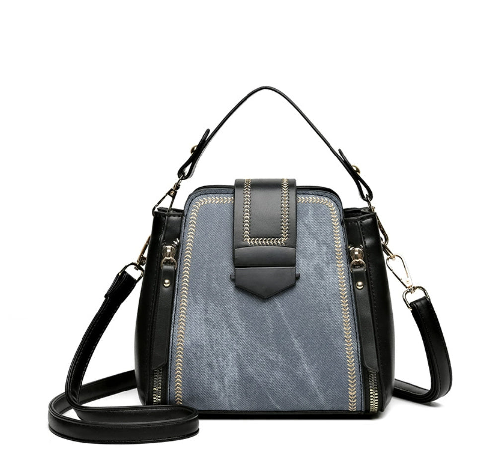 Elegant Lady Soft Leather Textured Small Handbag - Dana Fashion