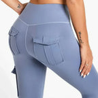Multi-pocket pants women overalls stitching tight-fitting sports running fitness yoga pants - DanaFashionstore