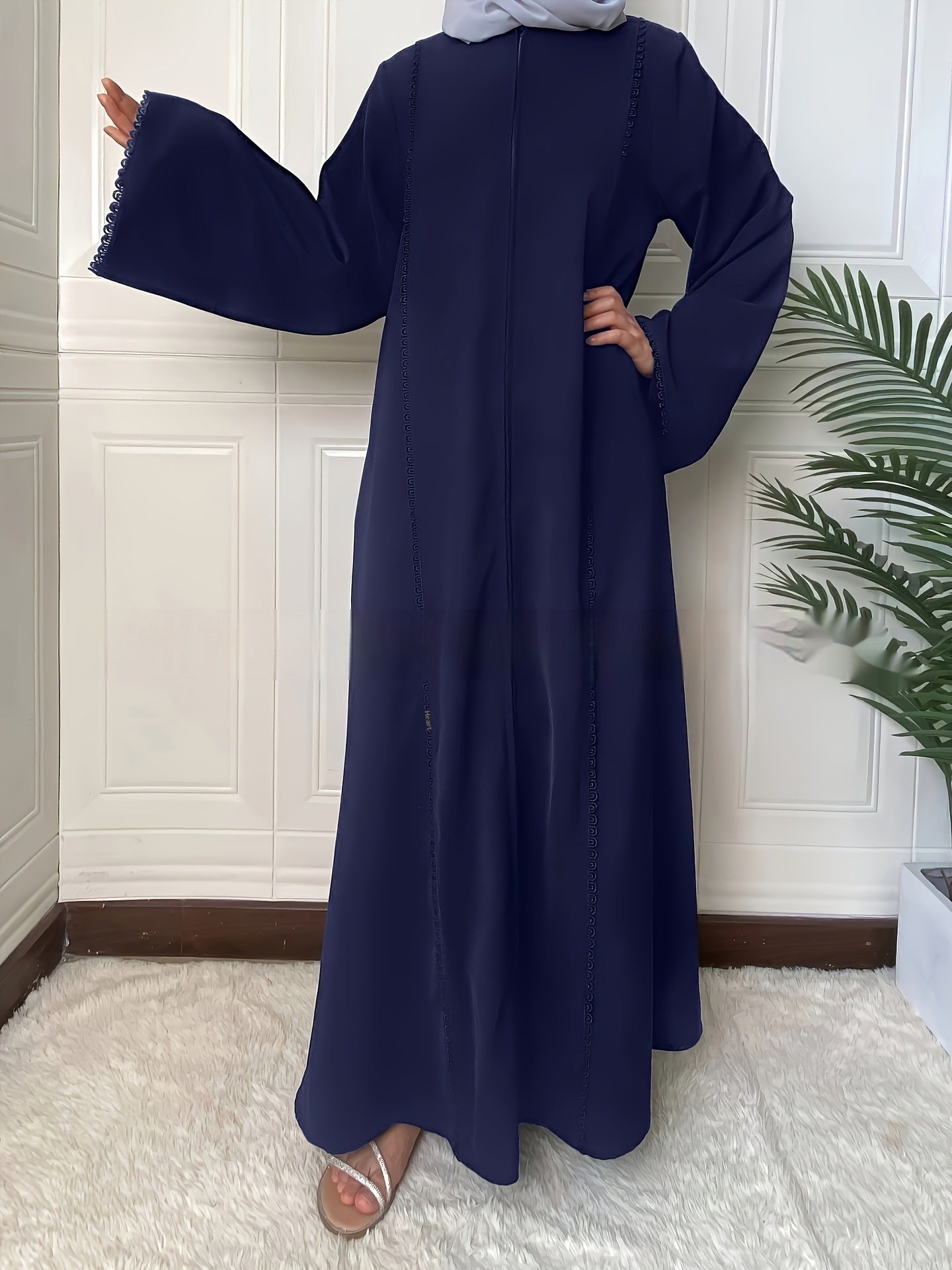 Minimalist Style Long-sleeved Cardigan Dress For Women