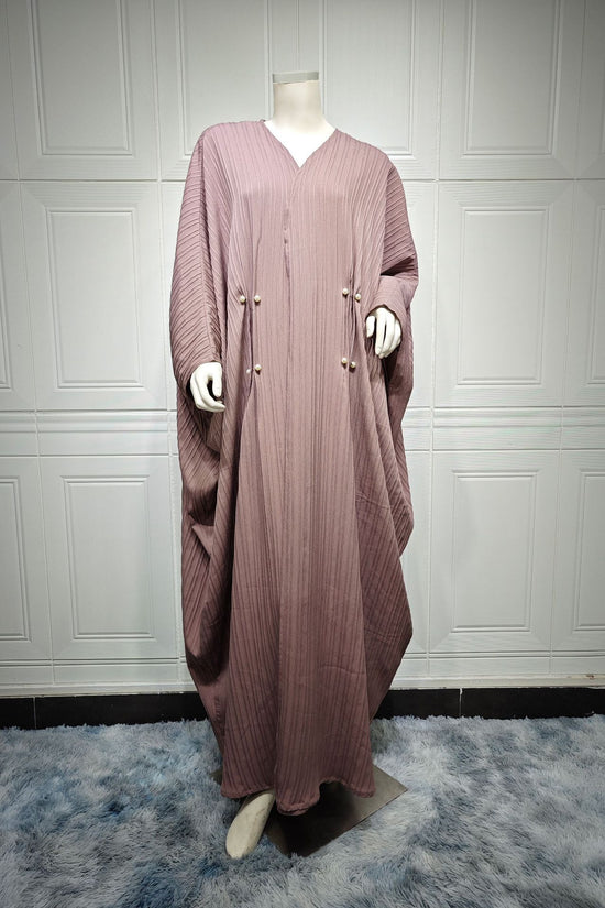 Muslim Women's Wear Modest Modern Fashion Turkish Striped Casual Plus Size Abaya Cardigan Robe