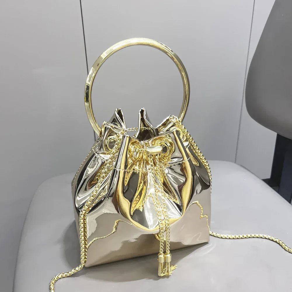 Women's Metallic Chain Shoulder Messenger Bag - DanaFashionstore