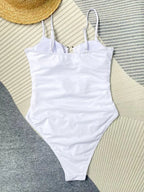 Women's Pure Color Bikini One-piece Swimsuit - DanaFashionstore