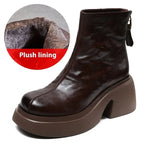 Autumn And Winter New Thick Bottom Chunky Heel Women's Ankle Boots - DanaFashionstore
