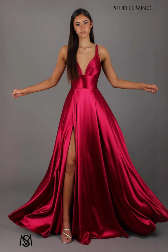 Women's Strap Solid Color V-Neck Dress