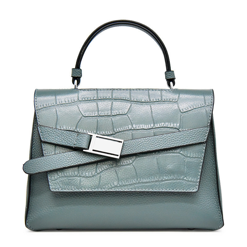 Elegant Lightweight Leather Alligator Print Handbag - Dana Fashion