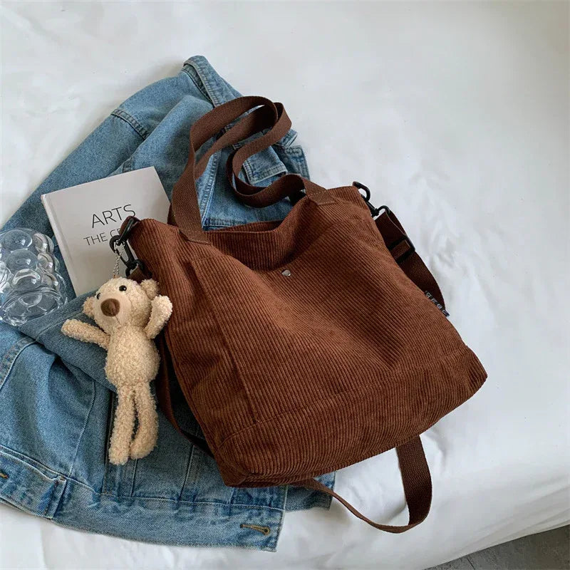 Corduroy Messenger Bag All-match Student Shoulder - DanaFashionstore