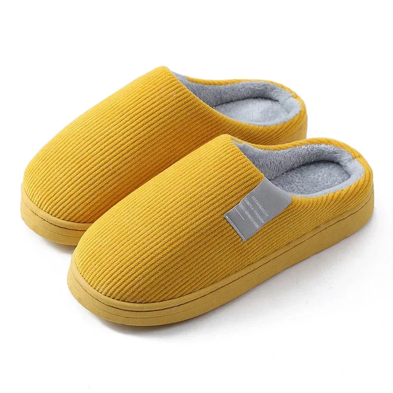 Indoor Corduroy Shoes Warm Plush Home Slipper Anti Slip Floor Bedroom Shoes Autumn Winter - DanaFashionstore