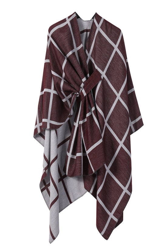 Women's Fashion Gingham Check Warm Scarf