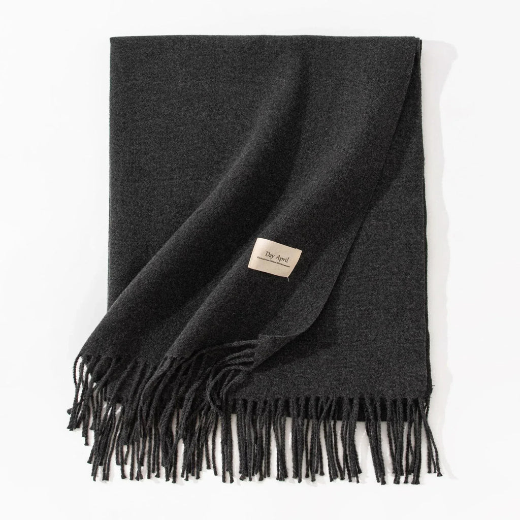 Pure Color Artificial Cashmere Scarf Women's Winter High-grade Shawl - DanaFashionstore