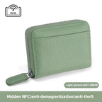 2024 RFID Genuine Leather Card Wallet Men Women Purse With Coin Pocket Zipper Credit Card Holder Small Wallets Bags - DanaFashionstore