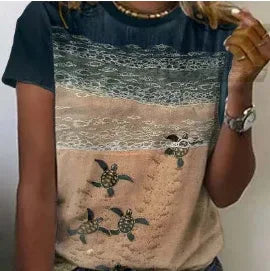 Women's 3D Printed Short Sleeve Wish - DanaFashionstore
