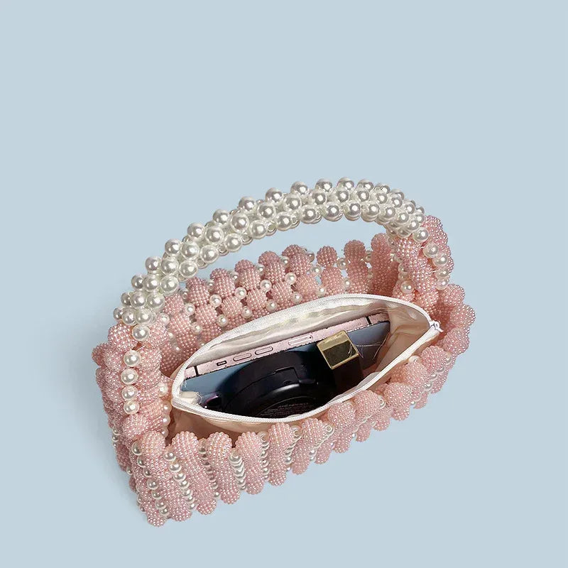 Waxberry Pearl Ball Handmade Beaded Handbag - DanaFashionstore