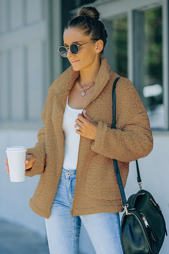 Fashionable Plush Warm Jacket Women